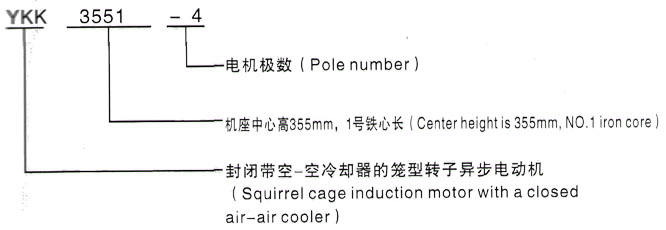 YKK系列(H355-1000)高压武山三相异步电机西安泰富西玛电机型号说明